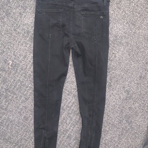 Rag and Bone skinny black jean size 29 with ankle zip - Picture 3 of 3